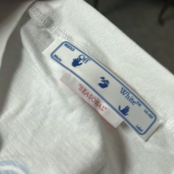 Off White Fluo Swimming Man Cotton Cropped T shirt L - Picture 7 of 9